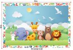 Moiré Baby 3D Paper Craft Animal Learning Baby Play Mat Extra Large 76 in. x 58 Padded ABC Crawling Carpet for Babies 3D Paper Craft Animal - Image 6